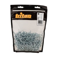 Triton TWSC8150500 Zinc Pocket-Hole Screws Washer Head Coarse 8 x 1-1/2\" 500pk £20.99